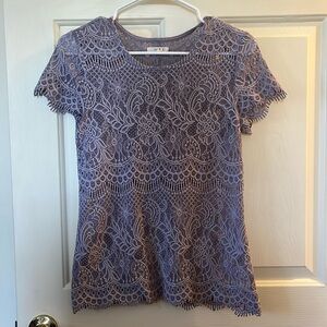 Blue/ purple Maurice’s lace dress shirt